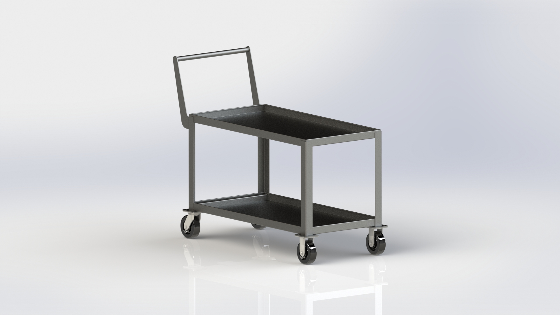 Custom Push Cart Professional Render